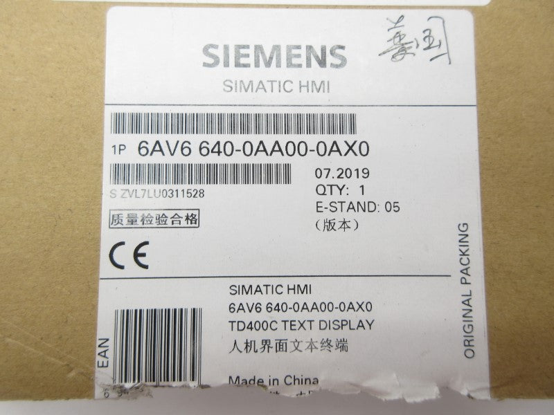 SIEMENS 6AV6640-0AA00-0AX0 24VDC NSMP