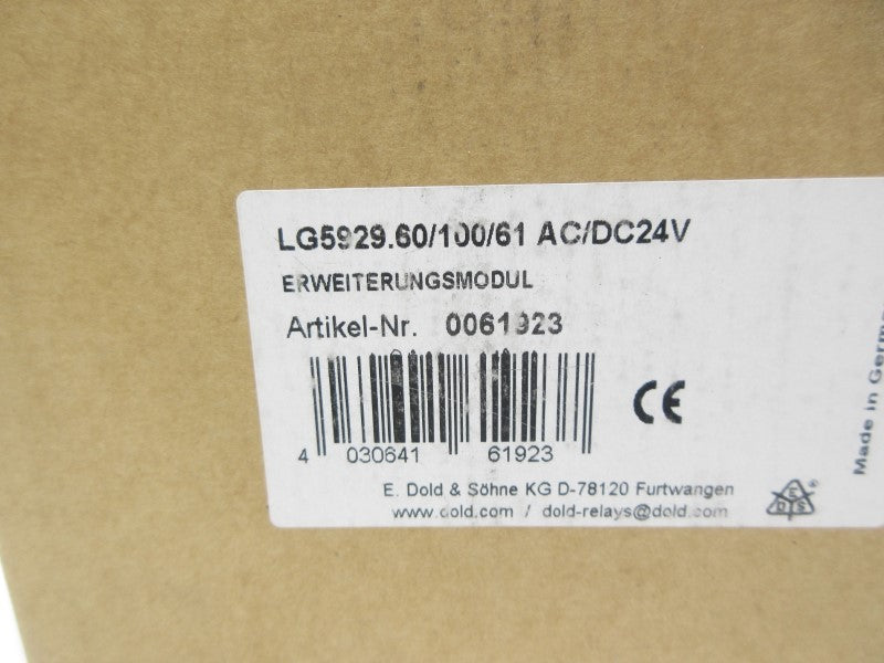 E. DOLD & SOHNE LG5929.60/100/61 0061923 24VAC/DC 3A NSMP