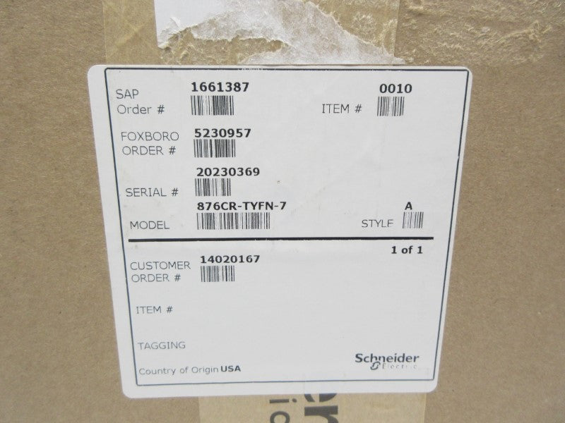 SCHNEIDER ELECTRIC 876CR-TYFN-7 NSFS