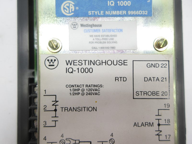 WESTINGHOUSE IQ-1000 9966D32 240VAC (AS PICTURED) NSNP