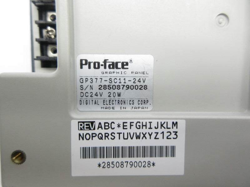 PRO FACE GP377-SC11-24V 24VDC NSNP