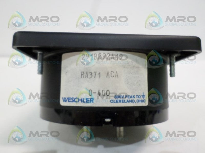 WESCHLER RA371 29B292A19 PRESSURE GAUGE 0-400 AMPS NSNP