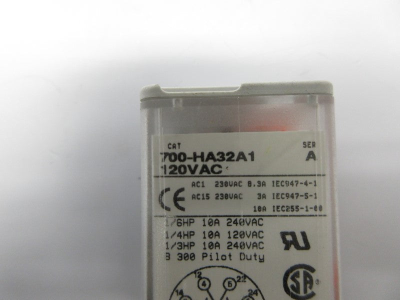 ALLEN BRADLEY 700-HA32A1 SER. A 120VAC 10A NSNP