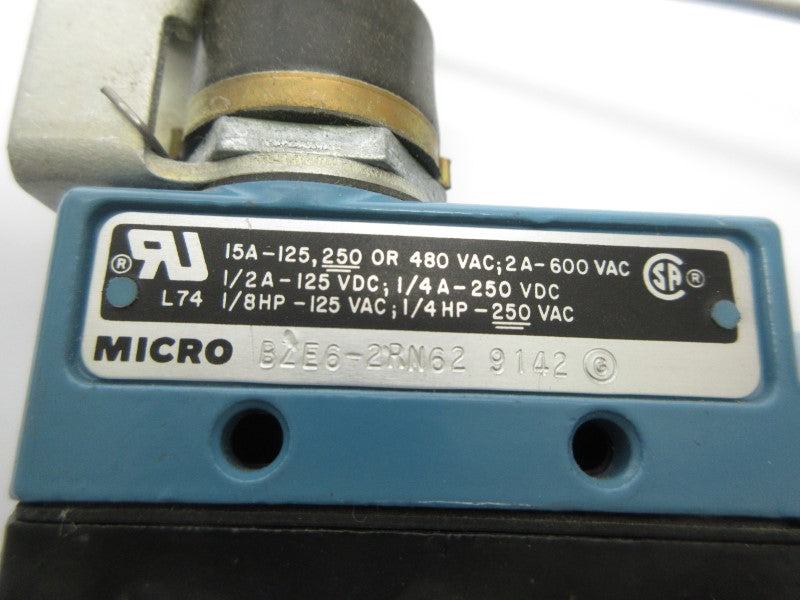 MICRO SWITCH BZE6-2RN62 600VAC 2A NSNP