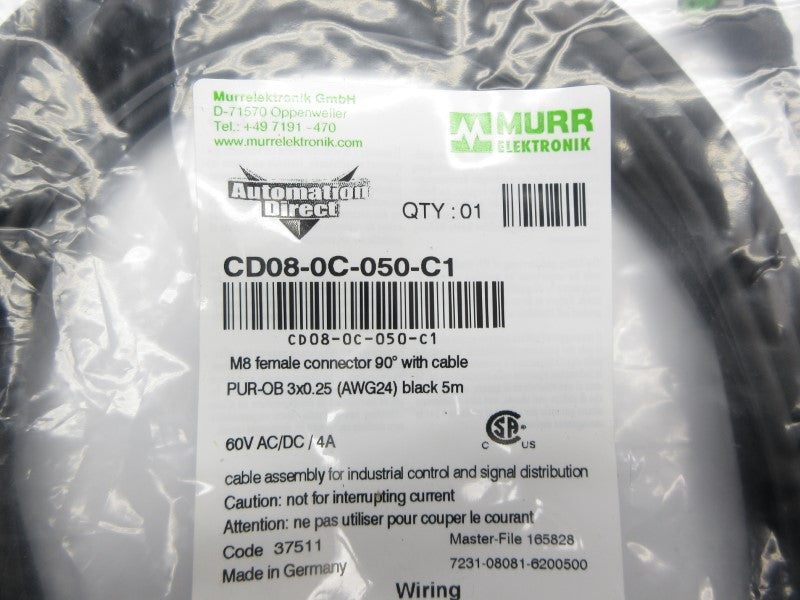 MURR ELEKTRONIK CD08-0C-050-C1 60VAC/DC 4A NSMP