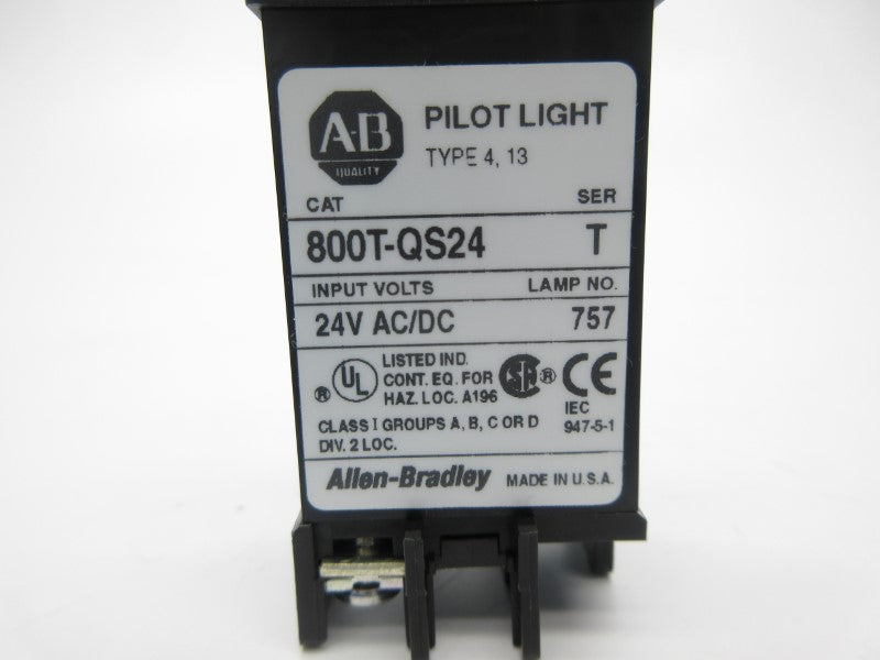 ALLEN BRADLEY 800T-QS24B SER. T 24VAC/DC NSNP