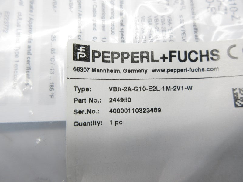 PEPPERL+FUCHS VBA-2A-G10-E2L-1M-2V1-W 244950 NSMP