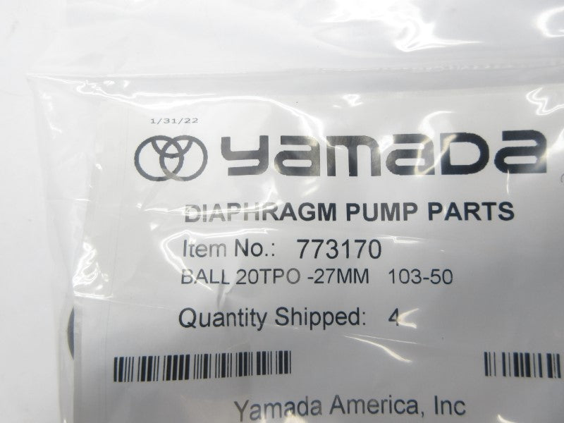 YAMADA 773170 BALL-20TPO-27MM-103-50 (PKG OF 4) NSMP