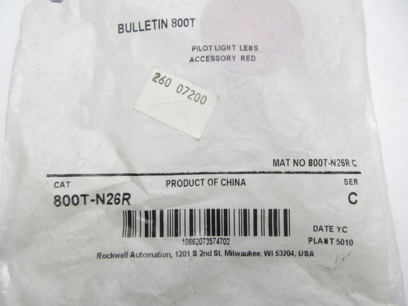 ALLEN BRADLEY 800T-N26R SER. C NSMP