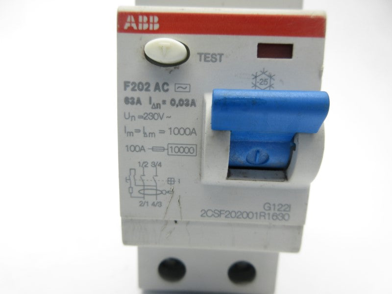 ABB F202AC-63/0.03 2CSF202001R1630 230V 63A NSNP