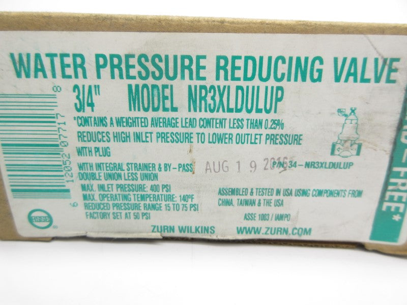 ZURN WILKINS NR3XLDULUP 400PSI 3/4" NSMP
