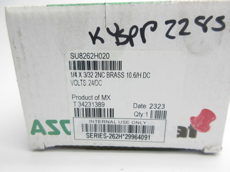 ASCO SU8262H020 24VDC 160-235PSI 1/4" NSMP