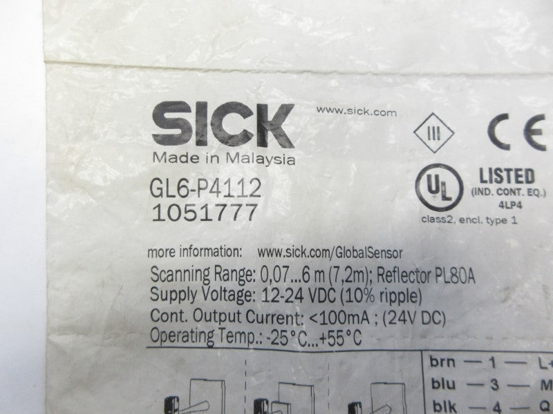 SICK GL6-P4112 1051777 12-24VDC NSMP