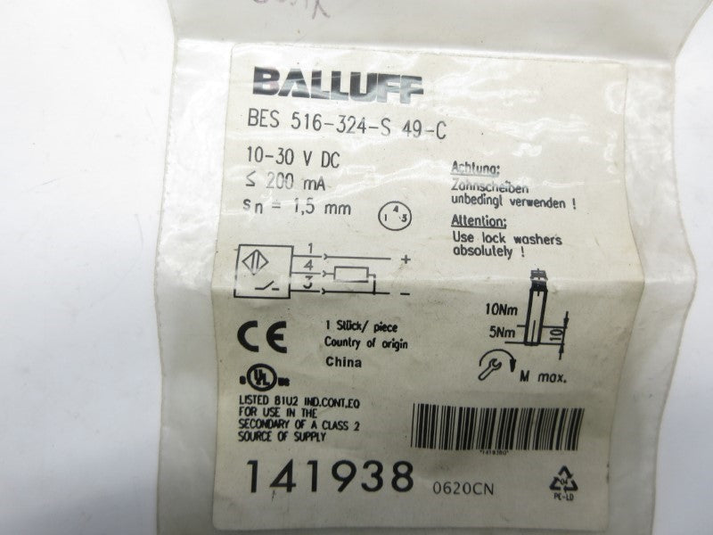 BALLUFF BES516-324-S-49-C 10-30VDC NSMP