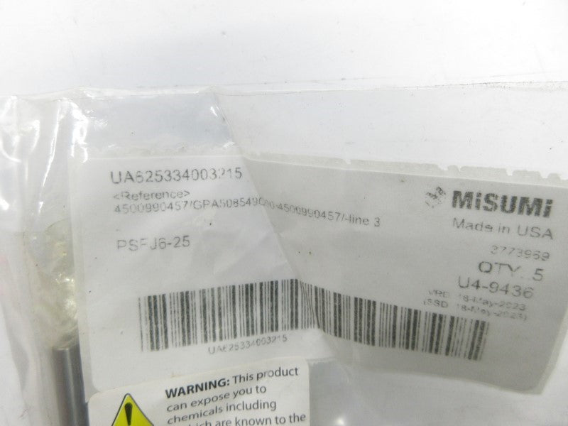 MISUMI PSFJ6-25 (PKG OF 5) NSMP