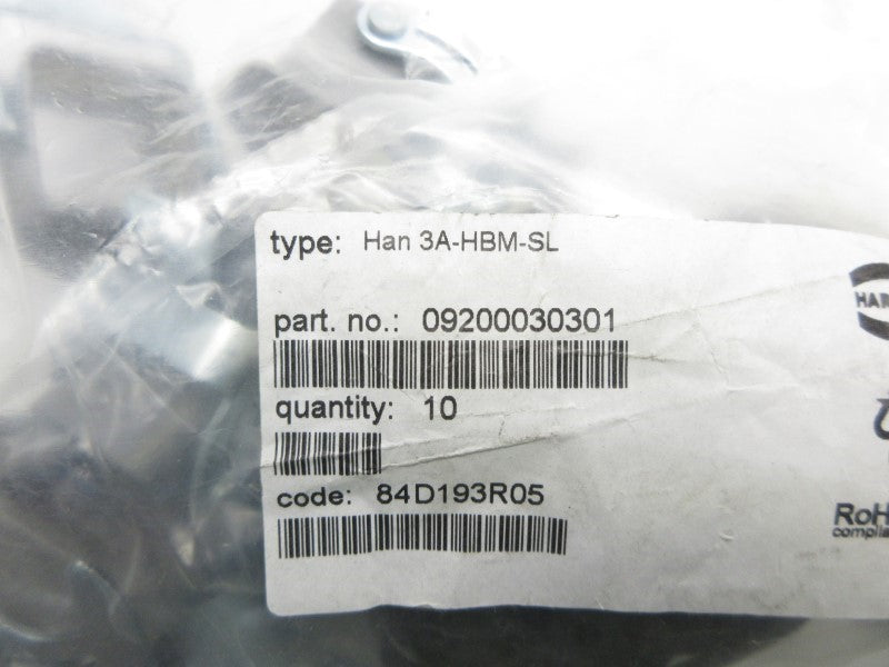 HARTING 09200030301 HAN3A-HBM-SL (PKG OF 10) NSMP