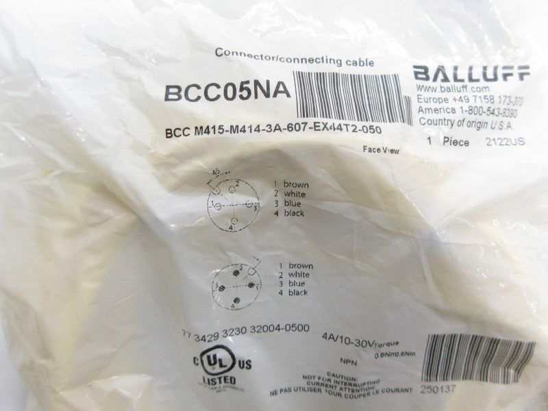 BALLUFF BCCM415-M414-3A-607-EX44T2-050 BCC05NA 10-30V 4A NSMP