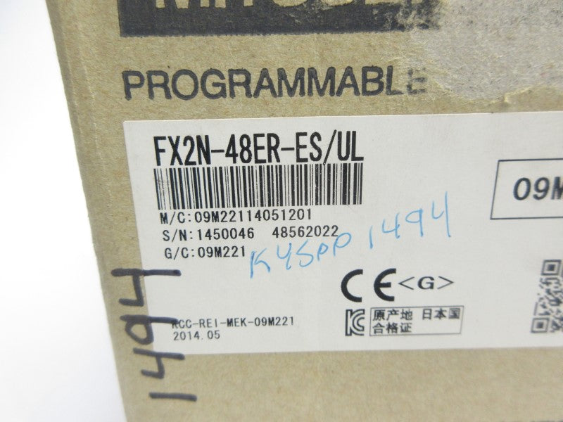 MITSUBISHI FX2N-48ER-ES/UL 100-240VAC NSMP