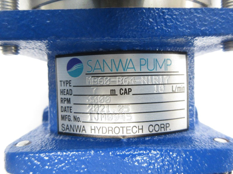 SANWA HYDROTECH MB60-B64-N1R17 W/ IM-L8T60SFS987 220V 0.38/0.35A NSNP