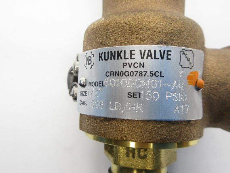 KUNKLE 6010DCM01-AM0150 150PSI 1/2" NSNP