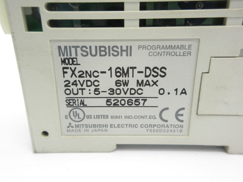 MITSUBISHI FX2NC-16MT-DSS 24VDC 0.1A NSNP