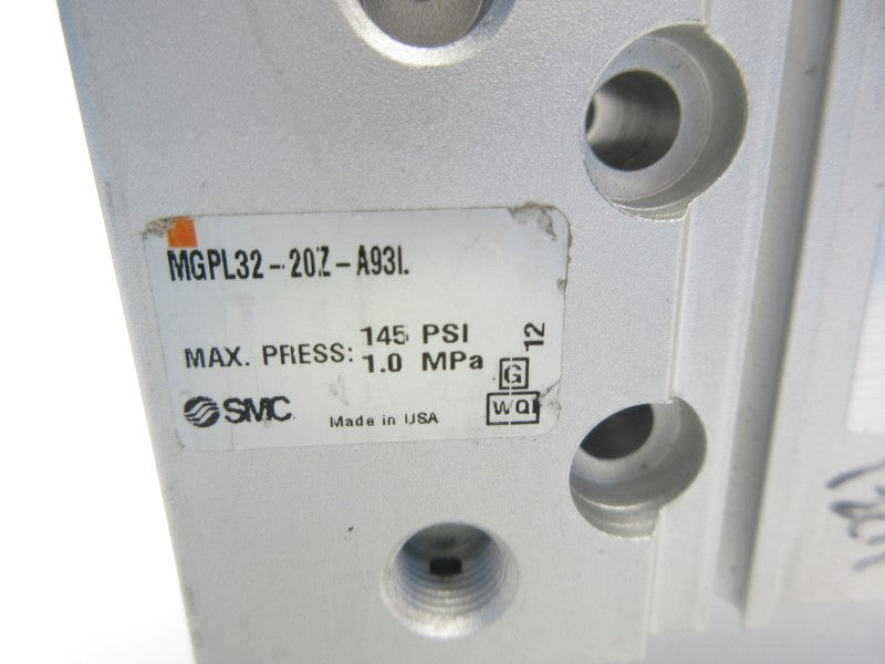 SMC MGPL32-20Z-A93L 145PSI NSNP
