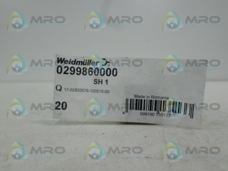 WEIDMULLER SH-1 029986000 BUSBAR SUPPORT NSNP