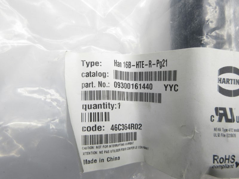 HARTING HAN16B-THE-R-PG21 09300161440 NSMP