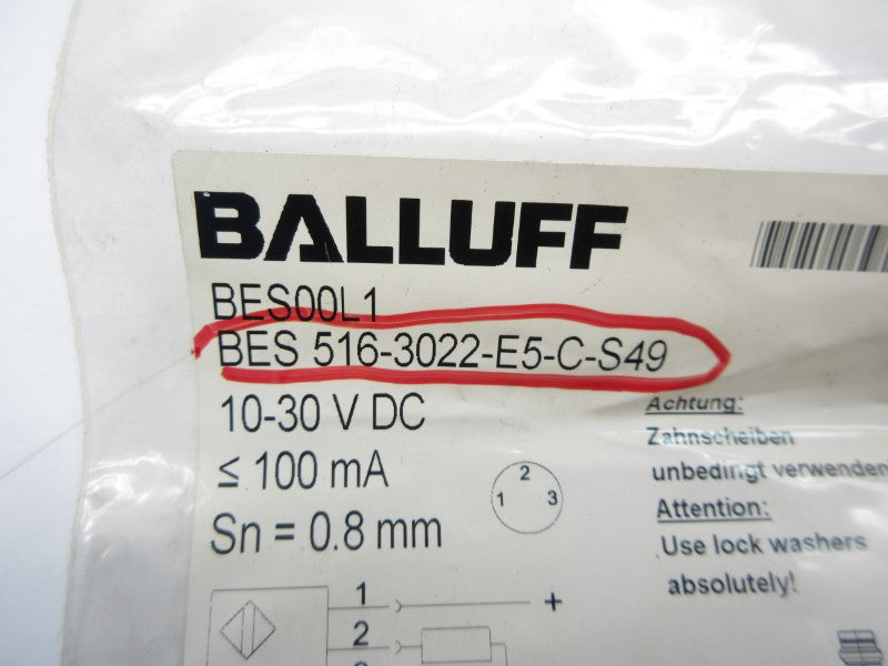 BALLUFF BES516-3022-E5-C-S49 BES00L1 10-30VDC NSMP