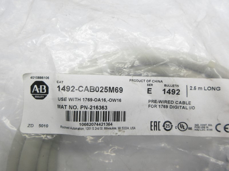 ALLEN BRADLEY 1492-CAB025M69 SER. E NSMP
