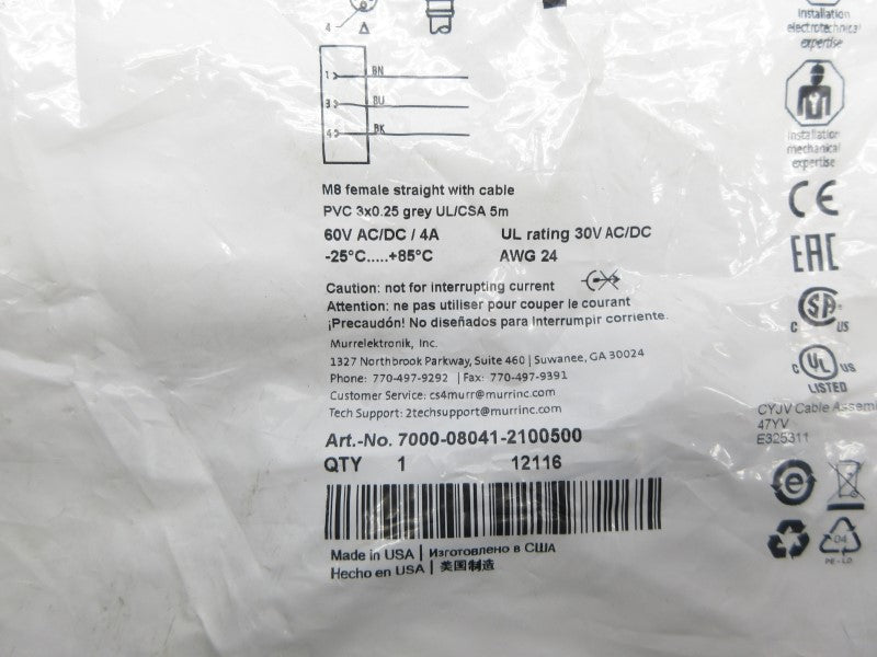 MURR ELEKTRONIK 7000-08041-2100500 60VAC/DC 4A NSMP