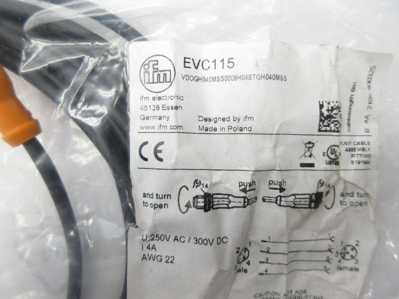 IFM EFECTOR VDOGH040MSS0006H04STGH040MSS EVC115 250VAC 4A NSMP