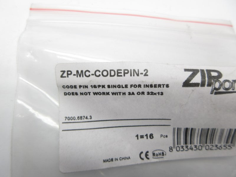 ZIP PORT ZP-MC-CODEPIN-2 (PKG OF 16) NSMP