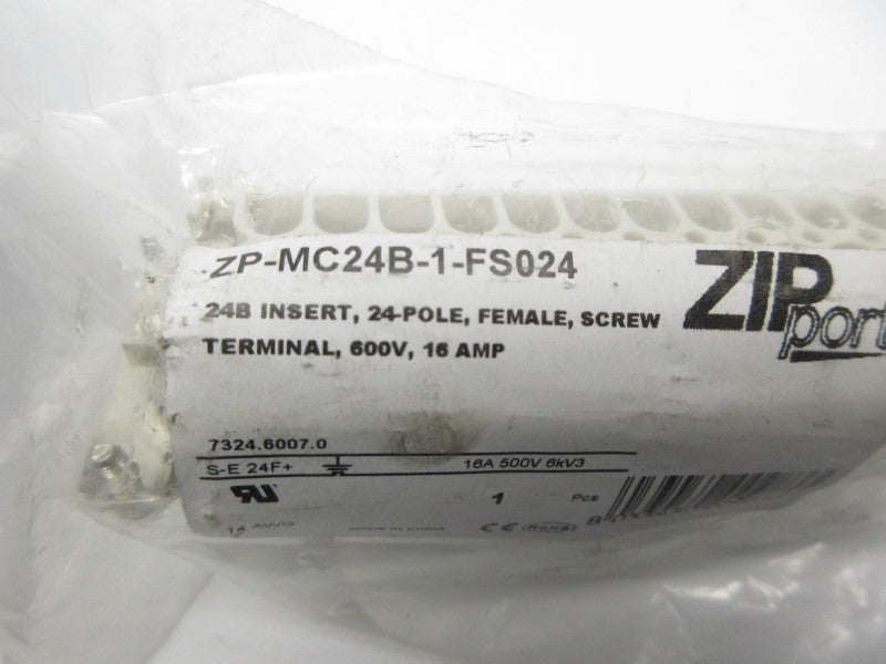 ZIP PORT ZP-MC24B-1-FS024 600V 16A NSMP