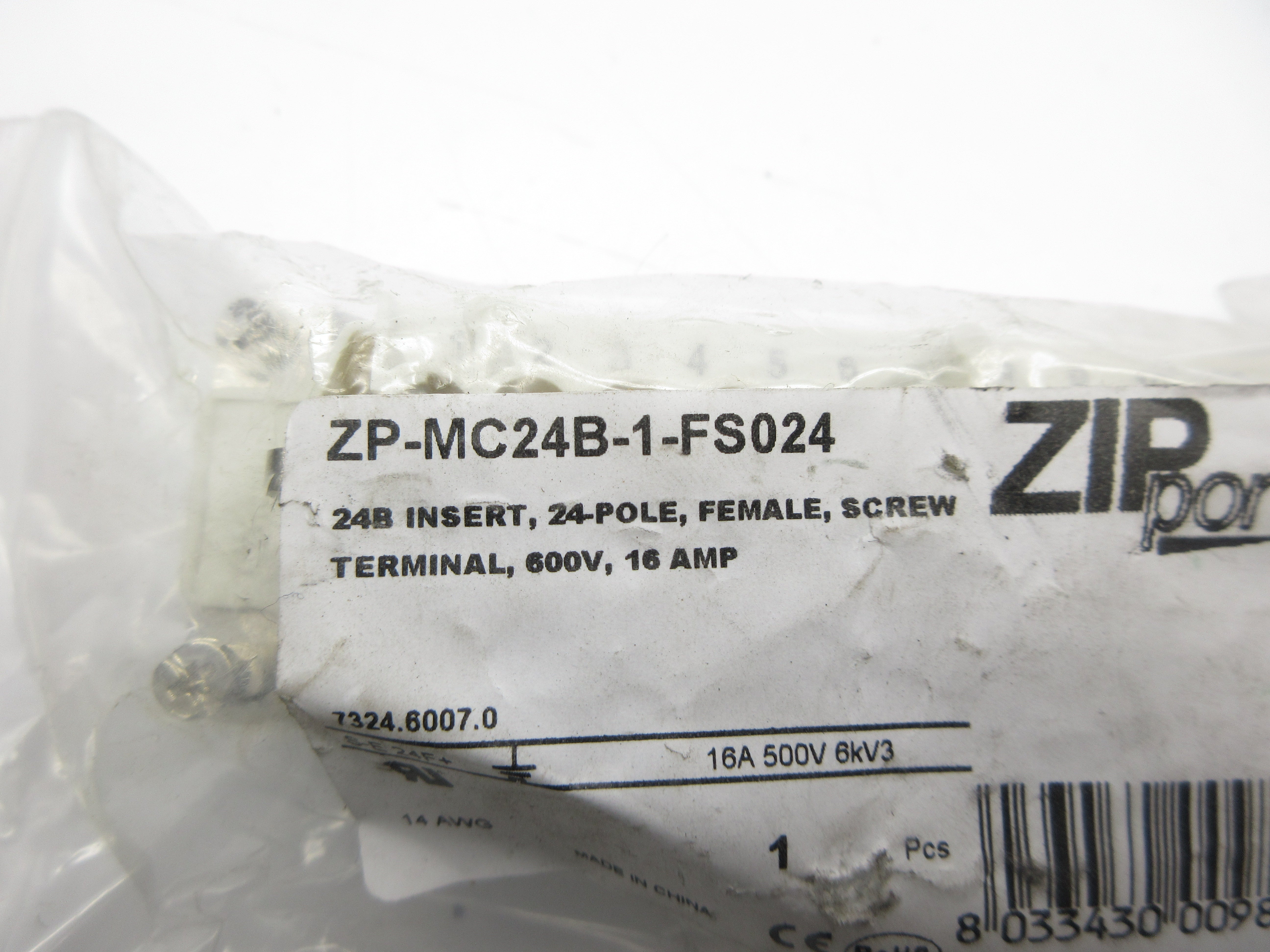 ZIP PORT ZP-MC24B-1-FS024 600V 16A NSMP