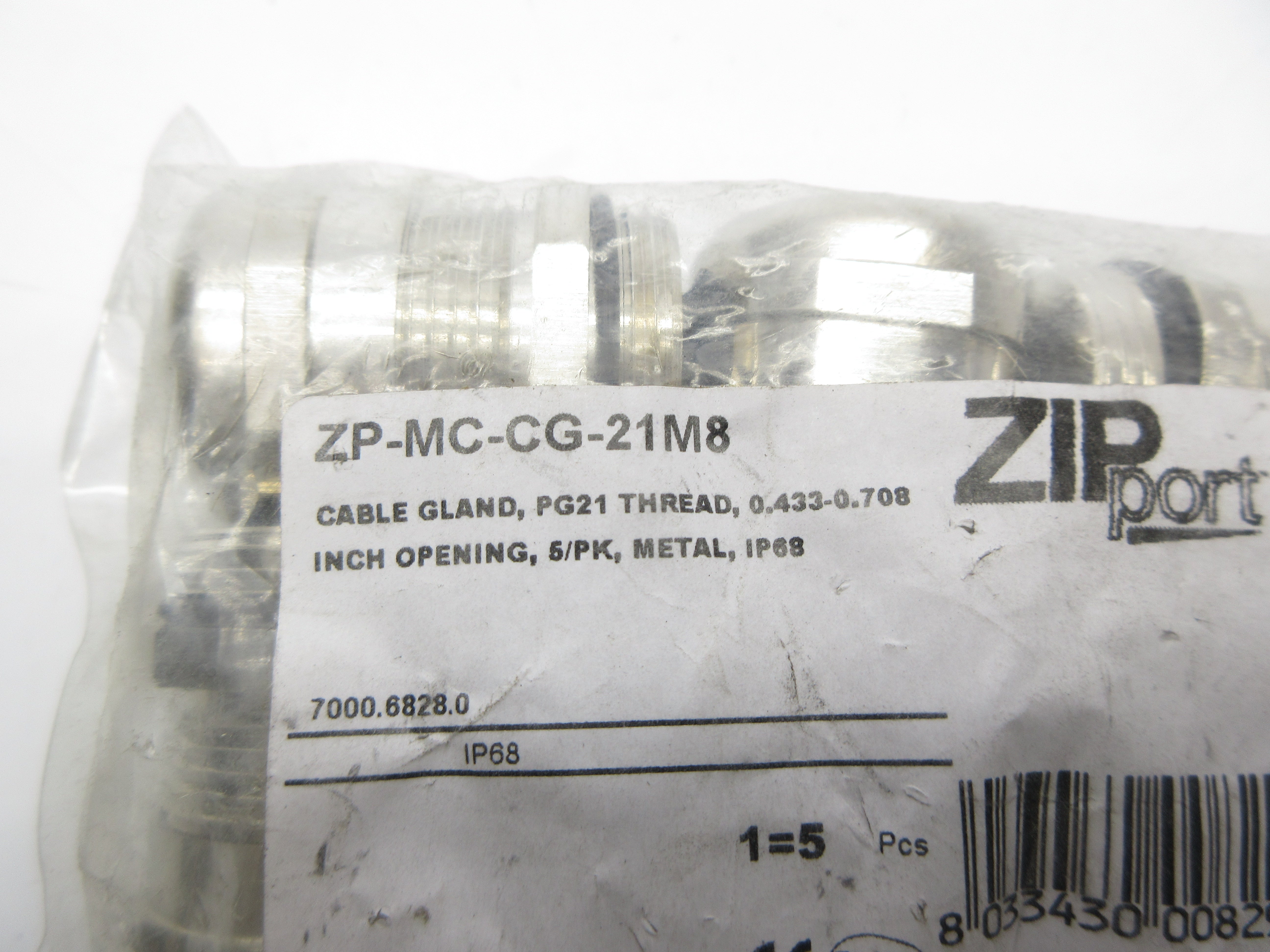 ZIP PORT ZP-MC-CG-21M8 (PKG OF 5) NSMP