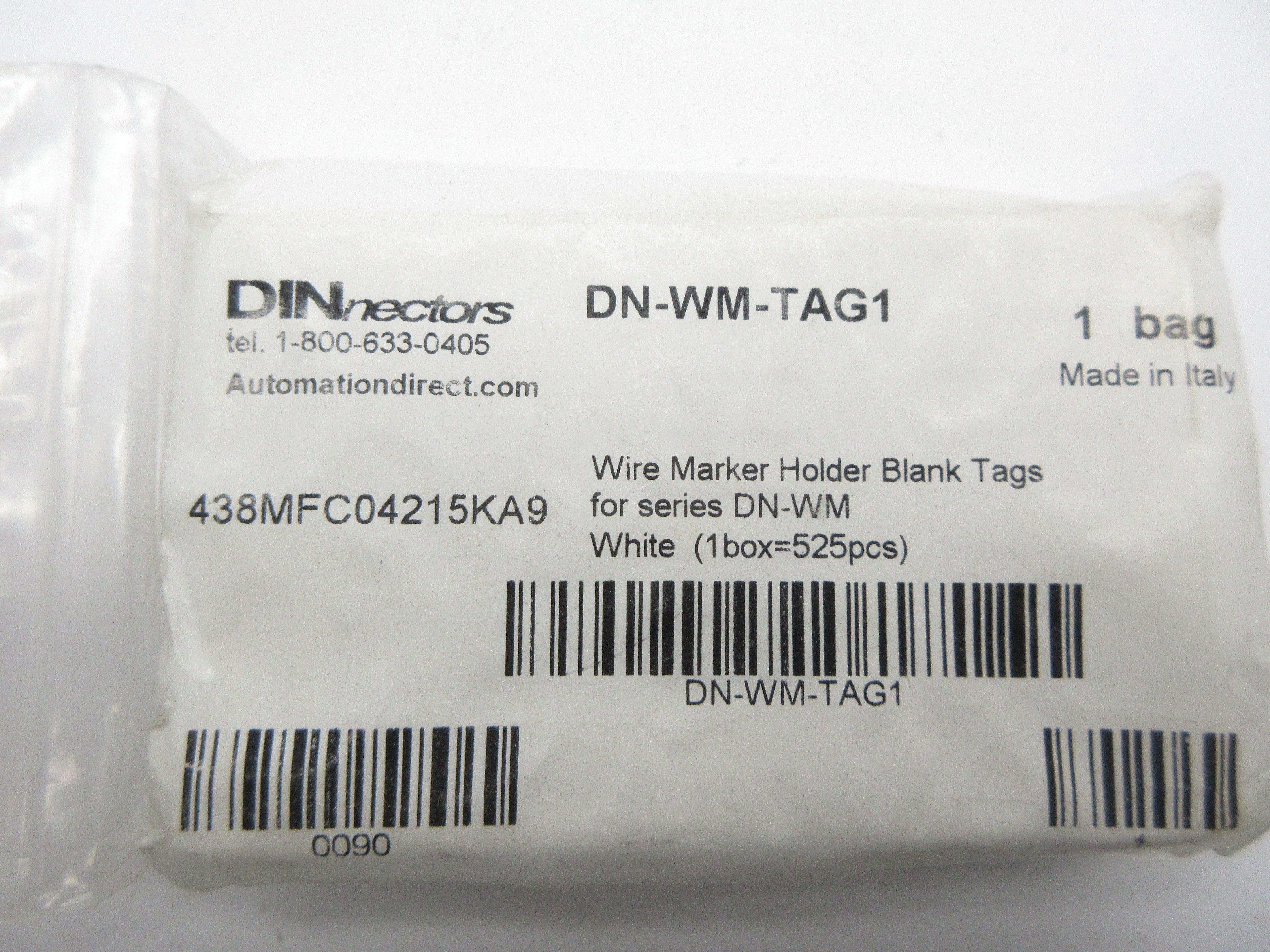 DINNECTORS DN-WM-TAG1 (PKG OF 525) NSMP