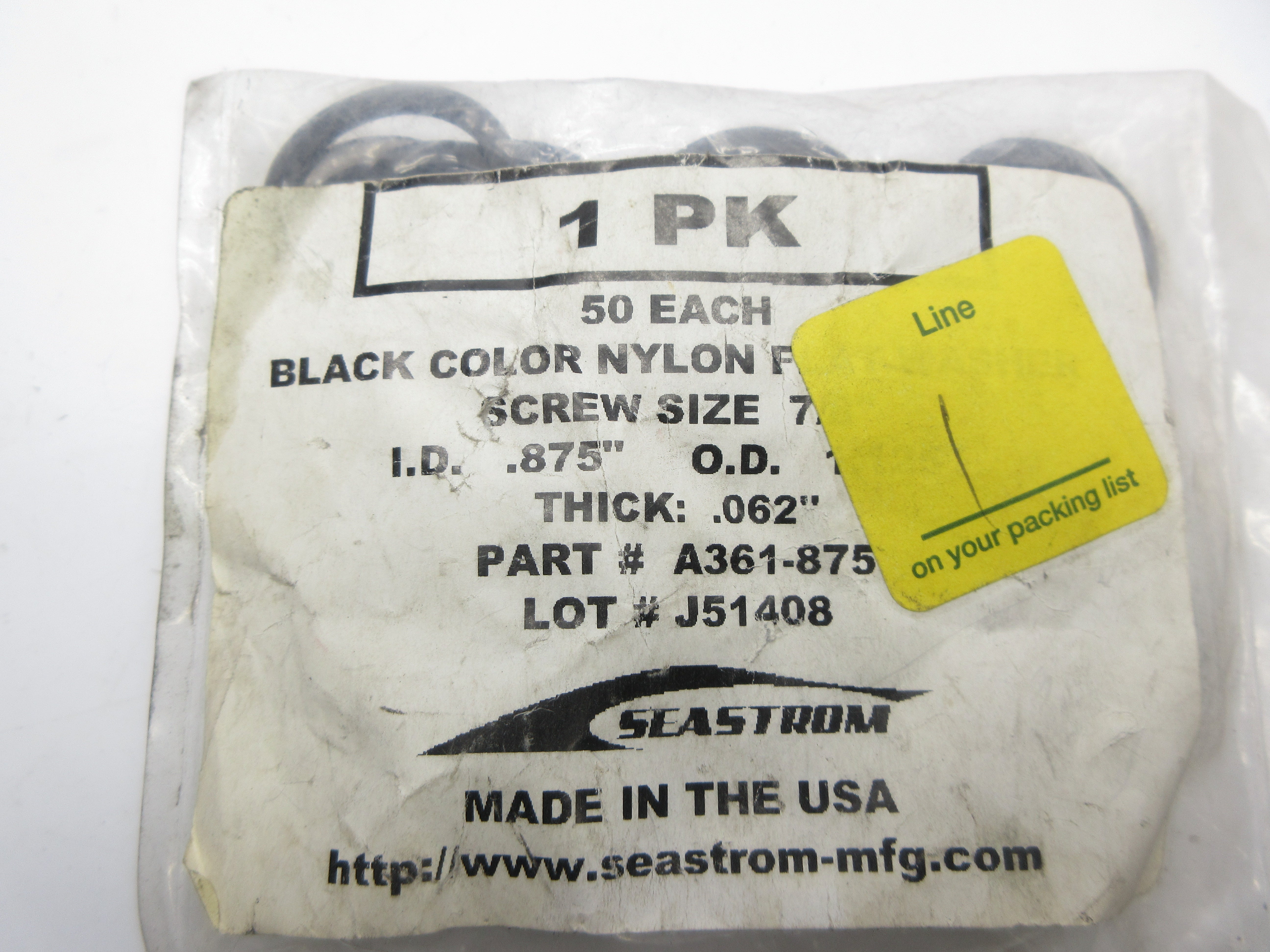 SEASTROM A361-875 (PKG OF 50) NSMP