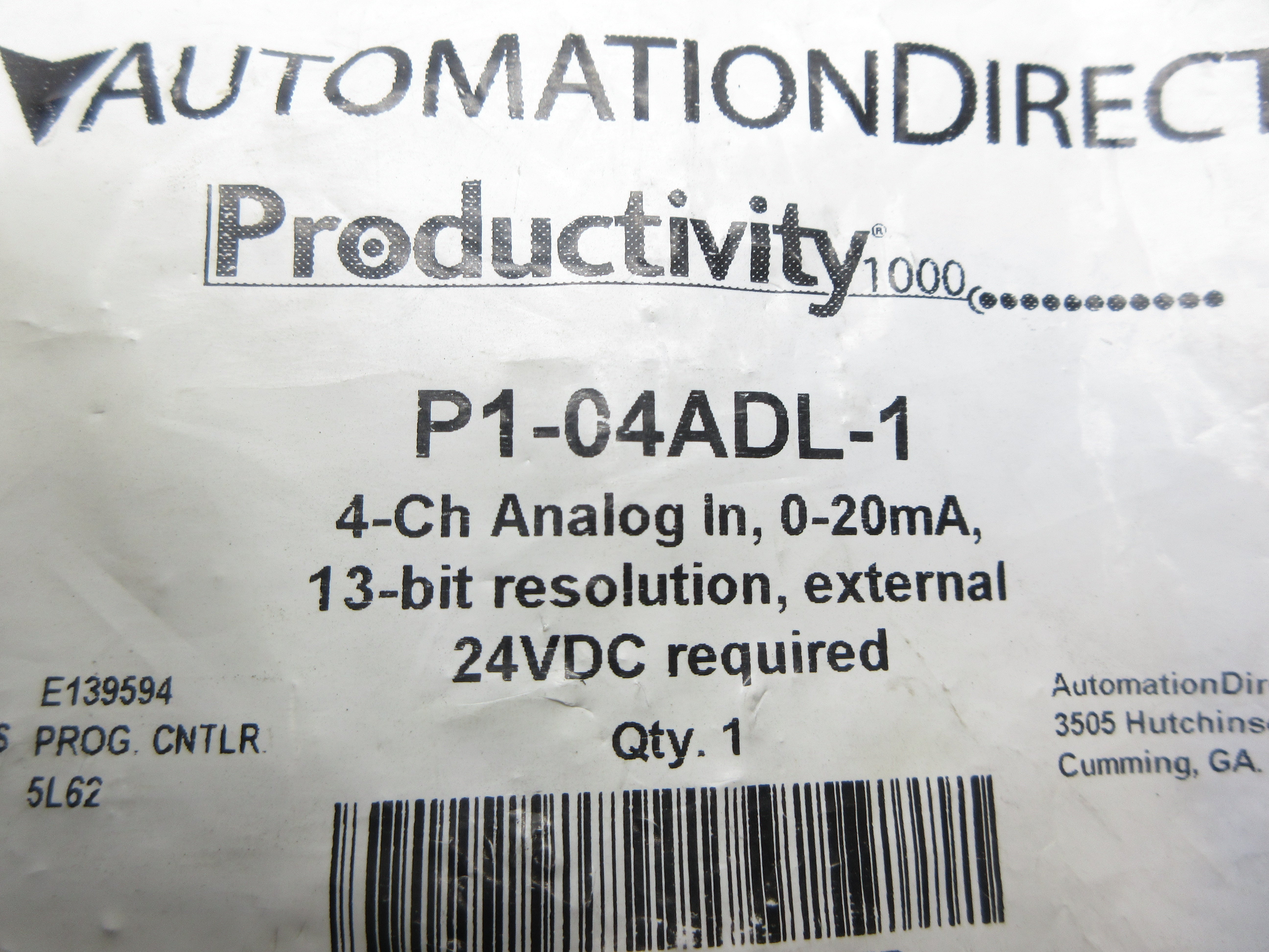 AUTOMATION DIRECT P1-04ADL-1 24VDC NSMP