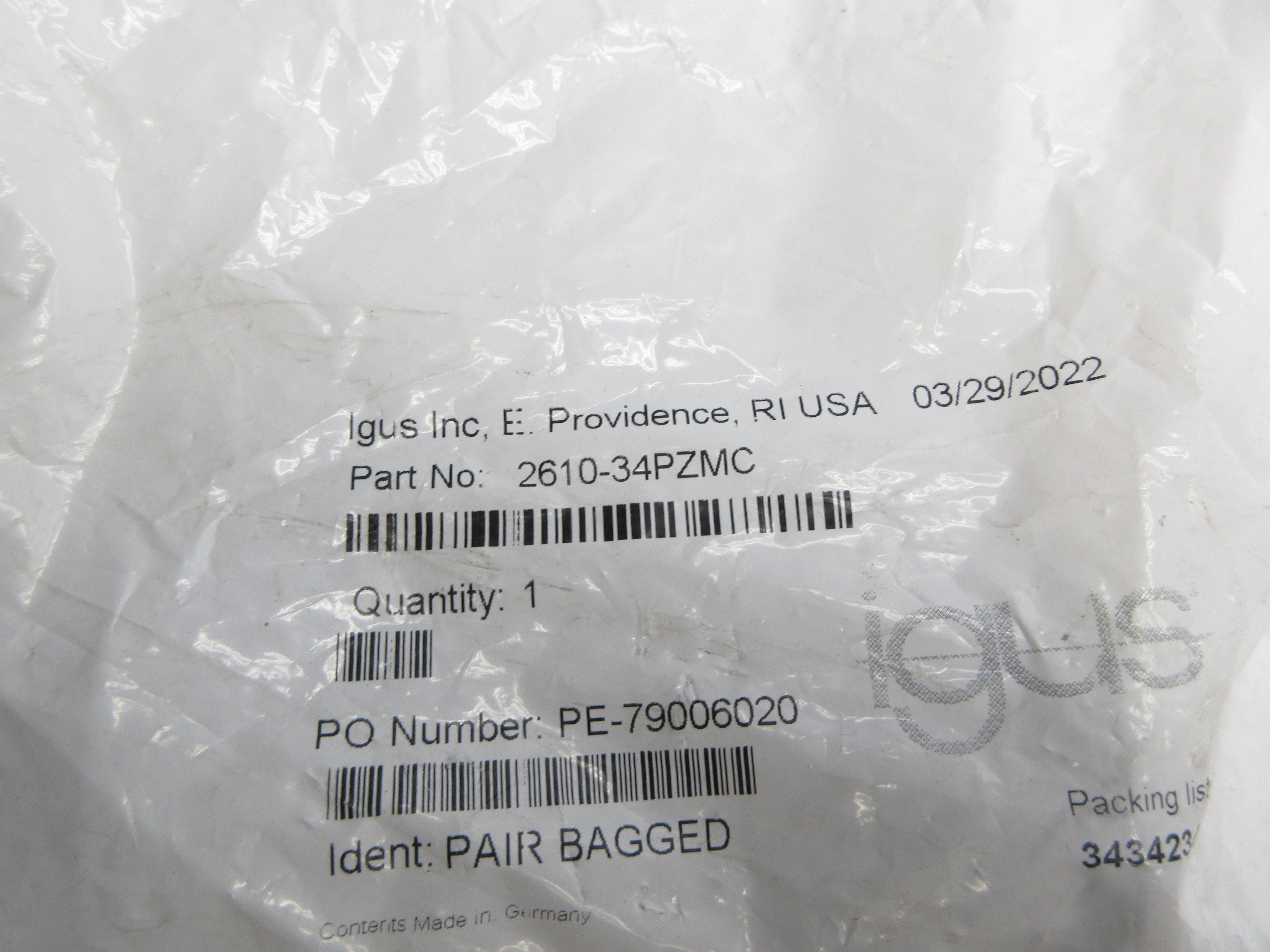 IGUS 2610-34PZMC NSMP