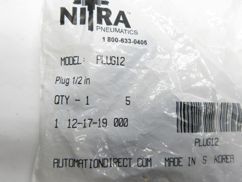 NITRA PLUG12 1/2" (PKG OF 5) NSMP