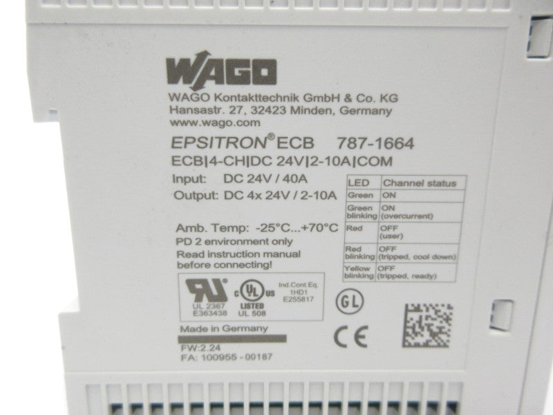 WAGO 787-1664 24VDC 40A NSNP