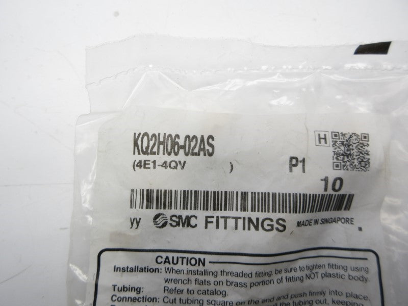 SMC KQ2H06-02AS (PKG OF 10) NSMP