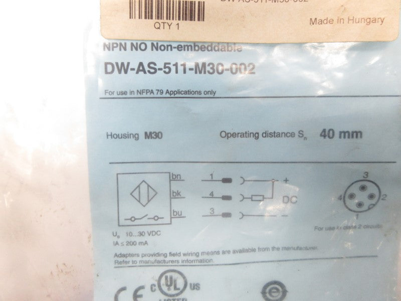 CONTRINEX DW-AS-511-M30-002 10-30VDC NSMP
