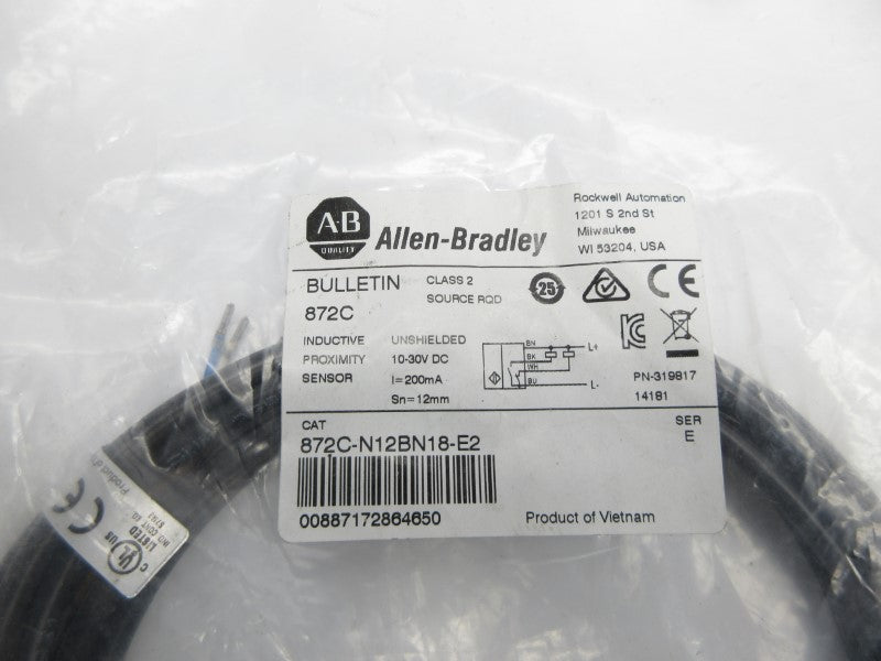 ALLEN BRADLEY 872C-N12BN18-E2 SER. E 10-30VDC NSMP