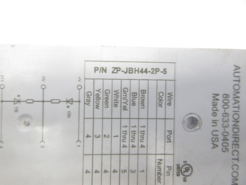 ZIP PORT ZP-JBH44-2P-5 NSNP