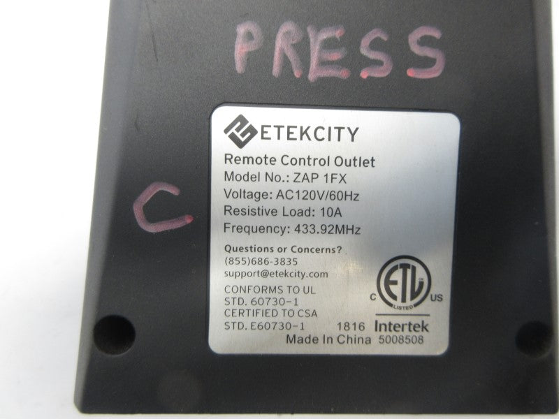 INTERTEK ZAP1FX 120VAC NSNP