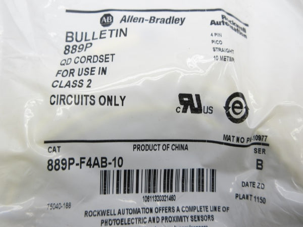 ALLEN BRADLEY 889P-F4AB-10 SER. B NSMP