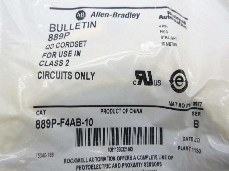 ALLEN BRADLEY 889P-F4AB-10 SER. B NSMP