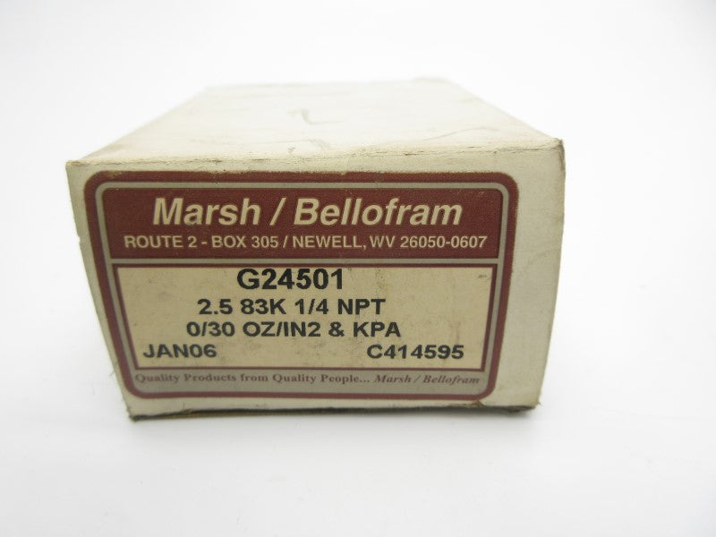 MARSH BELLOFRAM G24501 0-30 1/4" NSMP